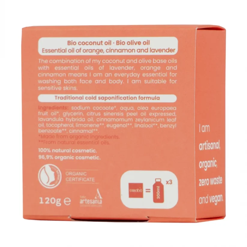 Aromatické mýdlo - levandule, skořice, pomeranč 120g