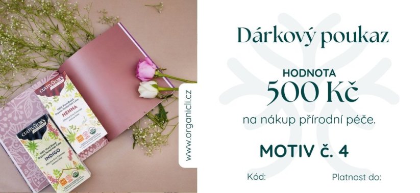 Dárkový poukaz v hodnotě 500,-