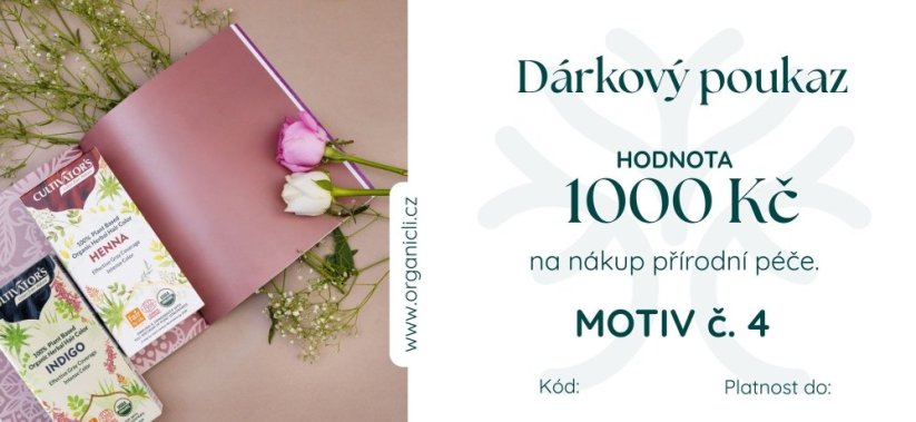 Dárkový poukaz v hodnotě 1000,-