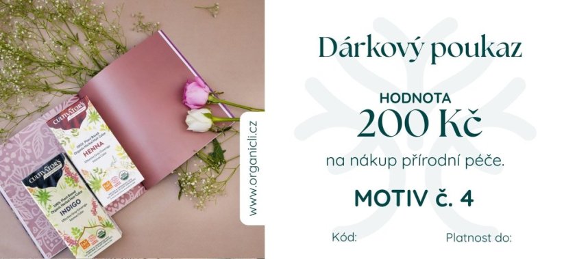 Dárkový poukaz v hodnotě 200,-