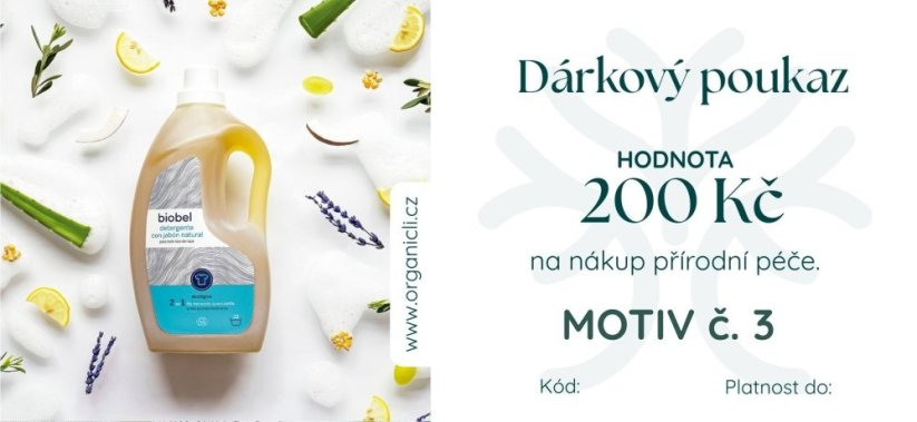 Dárkový poukaz v hodnotě 200,-